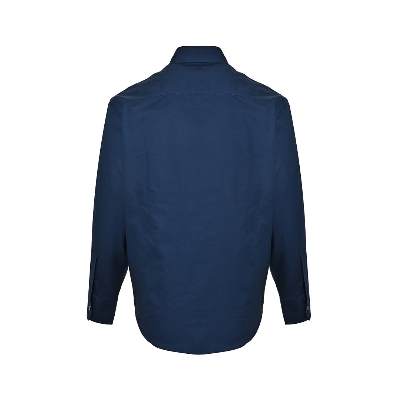 AMI Paris Ami de Cœur Button-Down Oxford Shirt - Navy