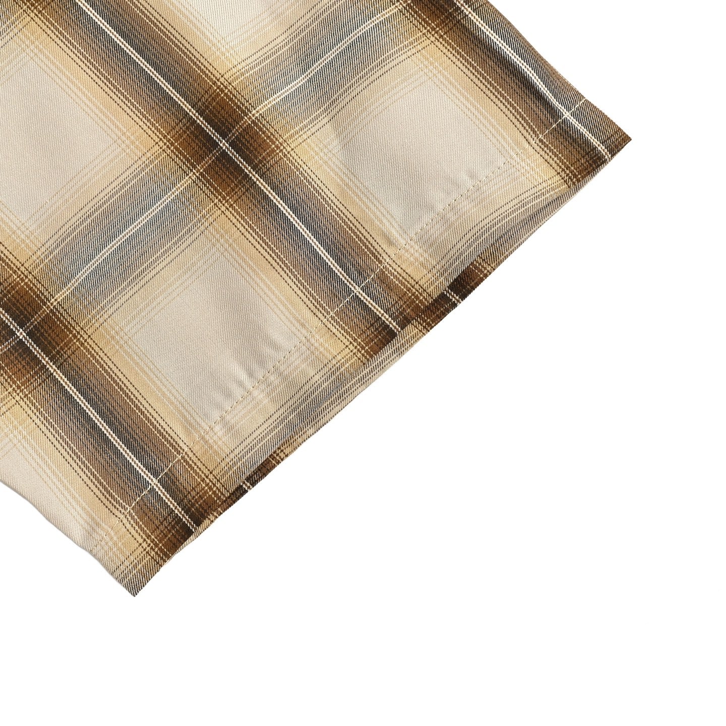 AMI Paris Ami de Cœur Plaid Short-Sleeve Shirt — Beige