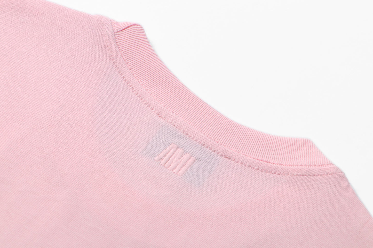 AMI Paris Ami de Cœur Tonal Cotton T-Shirt — Pink