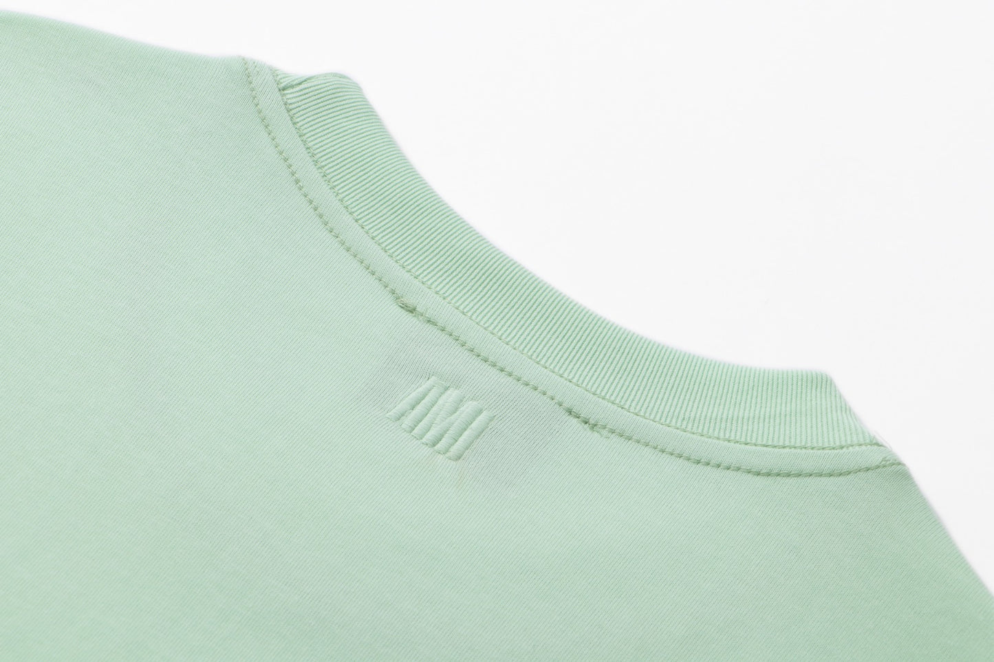 AMI Paris Ami de Cœur Oversized Logo Cotton T-Shirt — Mint Green