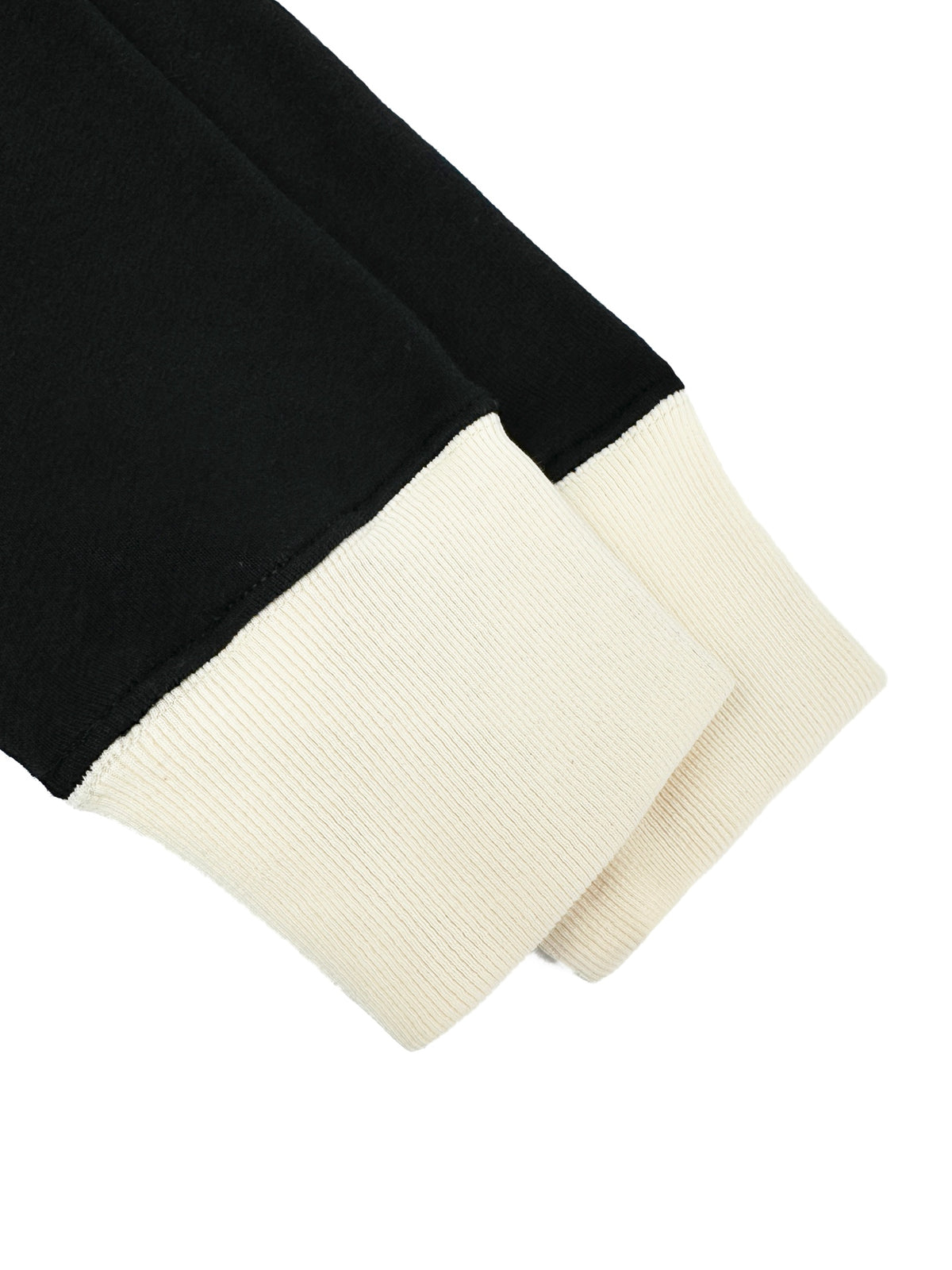 AMI Paris Ami de Cœur Contrast-Collar Zip Jacket – Black & Cream
