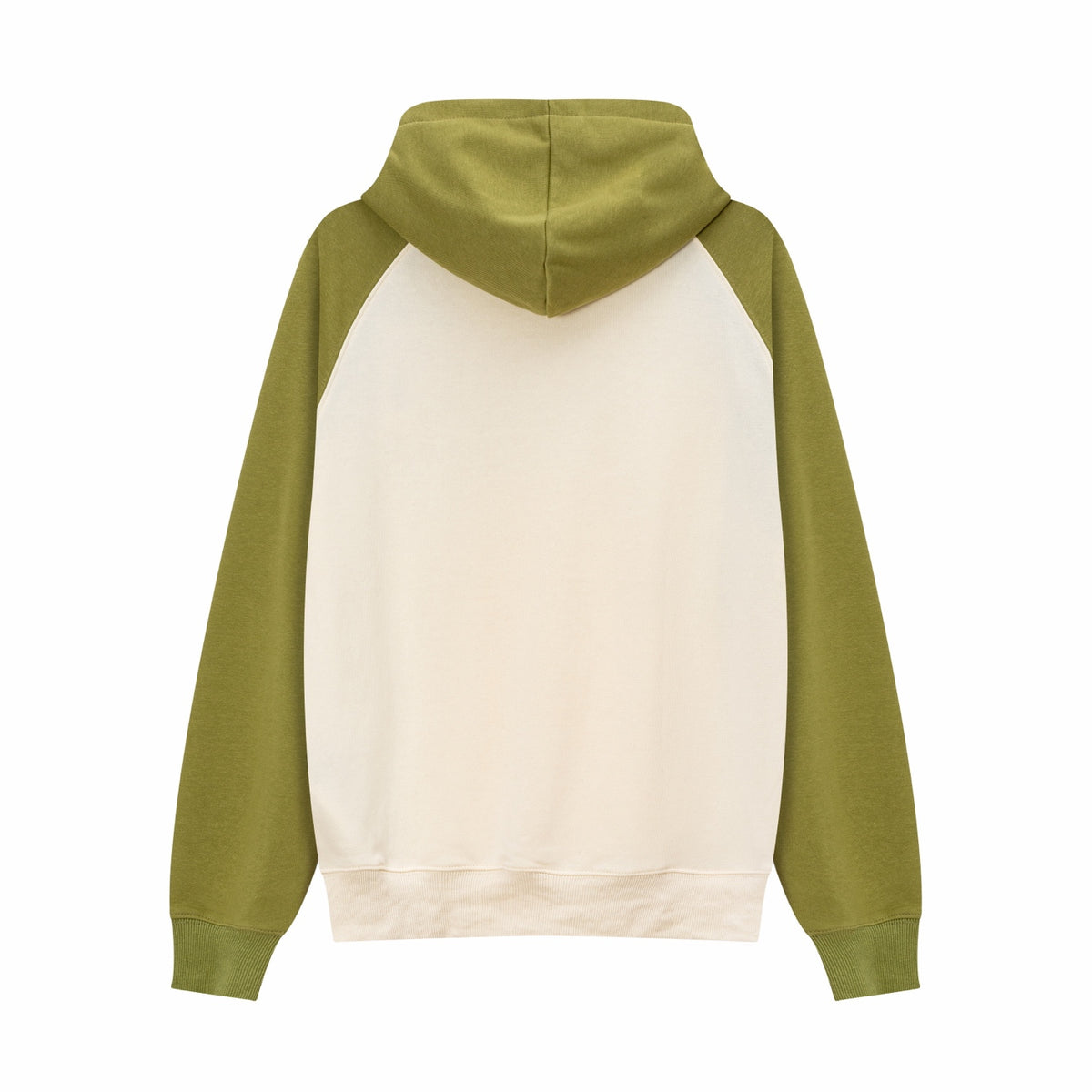 AMI Paris Ami de Cœur Raglan Hoodie – Cream & Olive