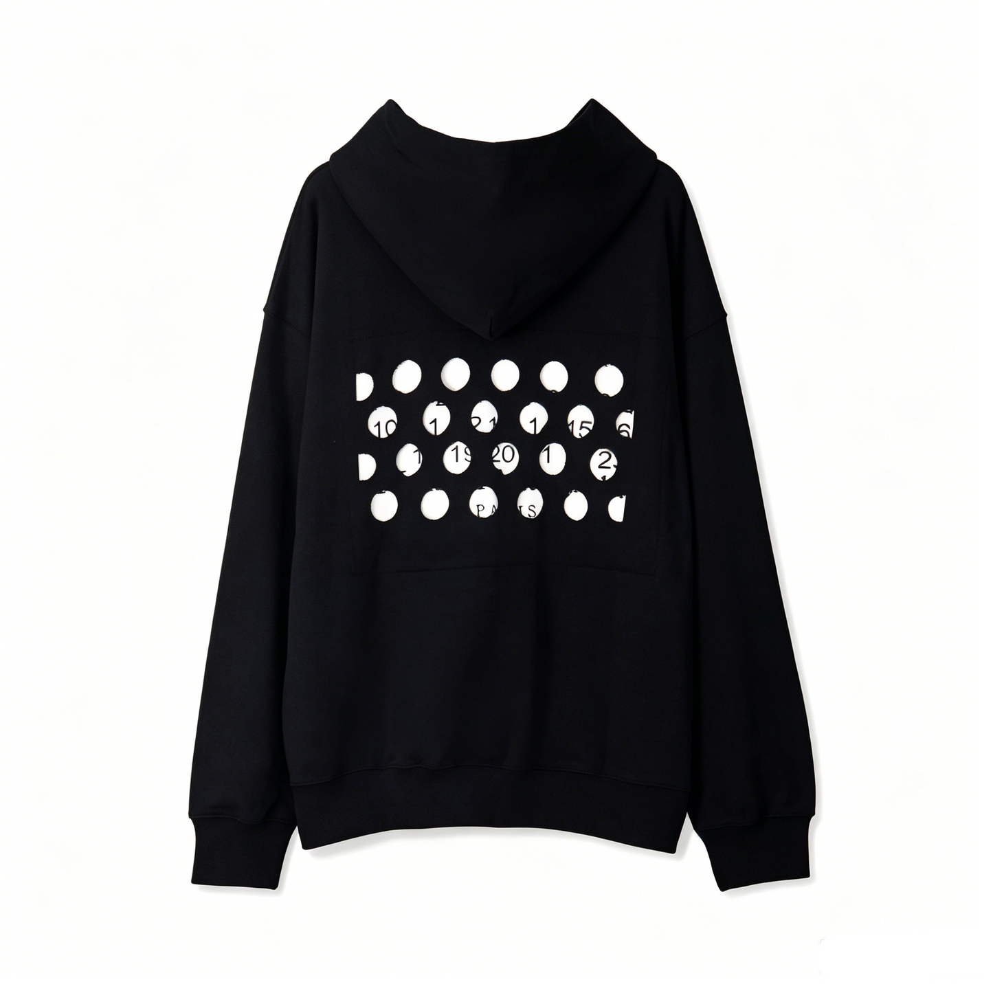 Maison Margiela Numeric Circle Matrix Back Graphic Pullover Hoodie