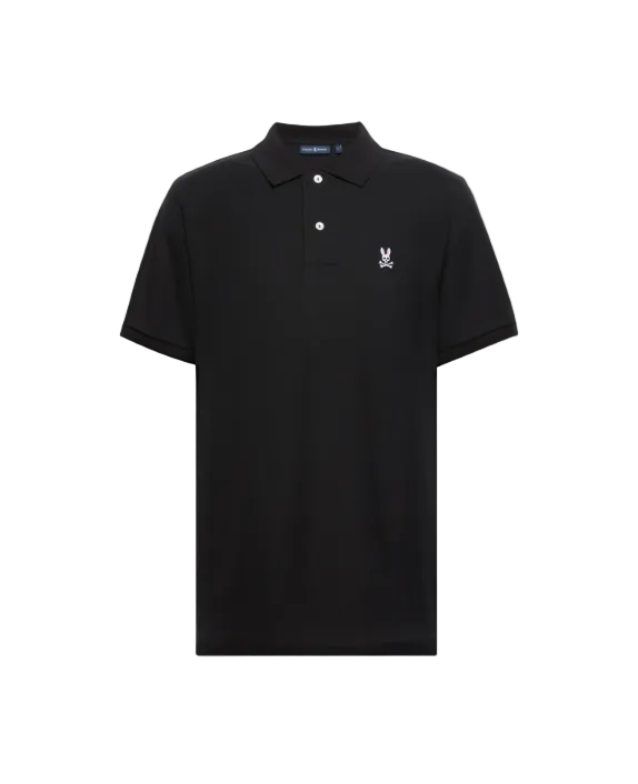 Psycho Bunny Micro Logo Polo – Black Minimalist Left Chest Streetwear Polo Shirt
