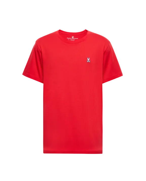 Psycho Bunny Micro Logo Tee – Red Minimalist Left Chest Streetwear T-Shirt