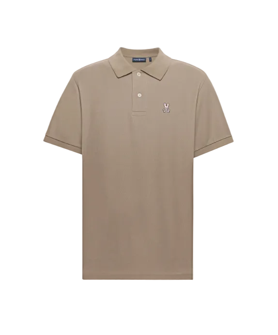 Psycho Bunny Micro Logo Polo – Khaki Minimalist Left Chest Streetwear Polo Shirt