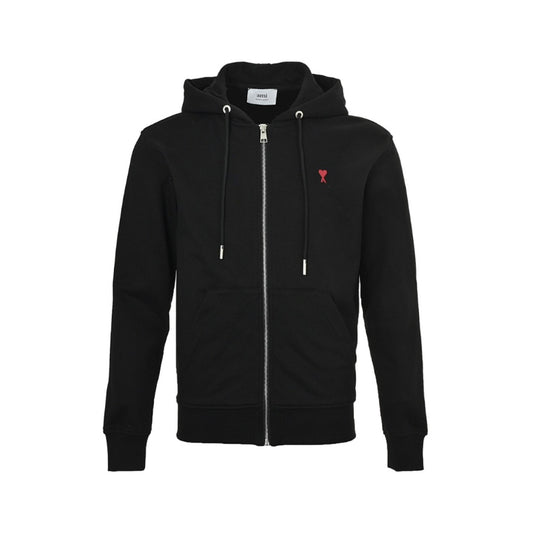 AMI Paris Ami de Cœur Zip-Up Hoodie - Black