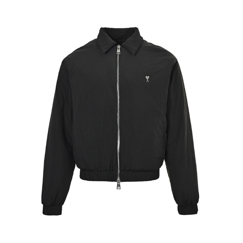 AMI Paris Ami de Cœur Harrington Jacket - Black