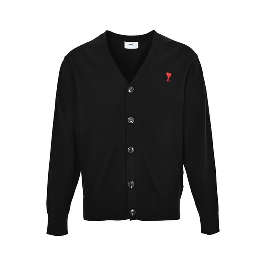 AMI Paris Ami de Cœur V-Neck Cardigan