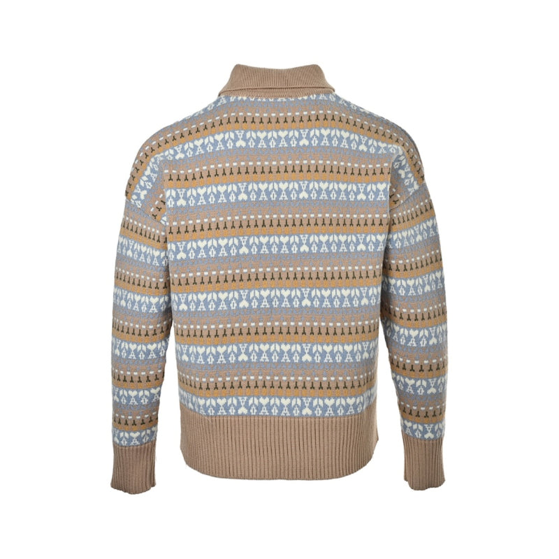 AMI Paris Ami de Cœur Jacquard Polo Sweater