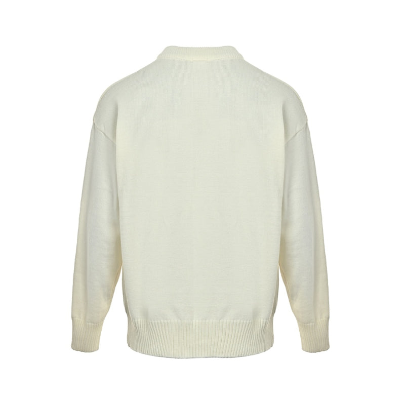 AMI Paris Crystal Ami de Cœur Crew Neck Sweater