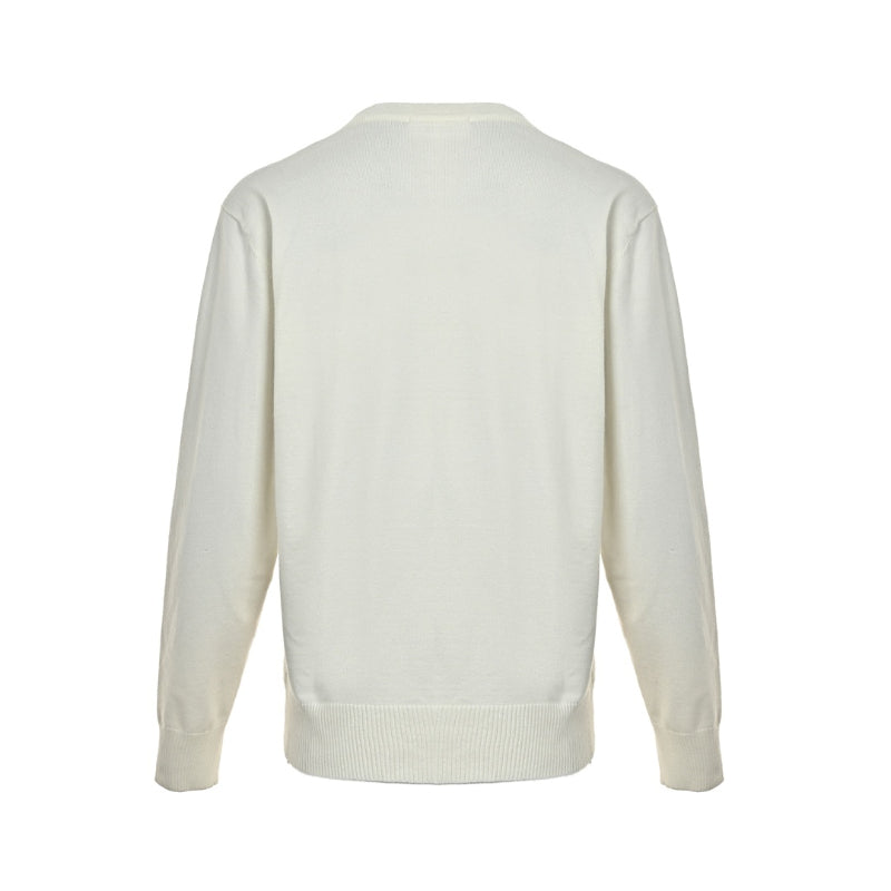 AMI Paris Ami de Cœur V-Neck Cardigan - White