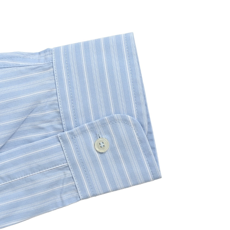 AMI Paris Pinstripe Cotton Shirt - Light Blue