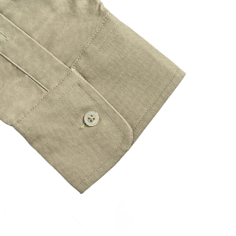 AMI Paris Ami de Cœur Button-Down Oxford Shirt - Khaki