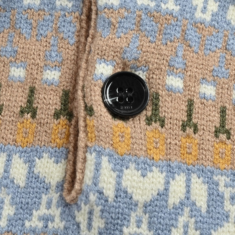 AMI Paris Ami de Cœur Jacquard Polo Sweater