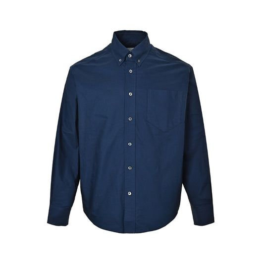 AMI Paris Ami de Cœur Button-Down Oxford Shirt - Navy