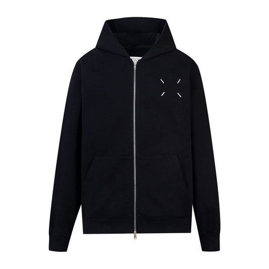 Maison Margiela Four-Stitch Zip-Up Hoodie