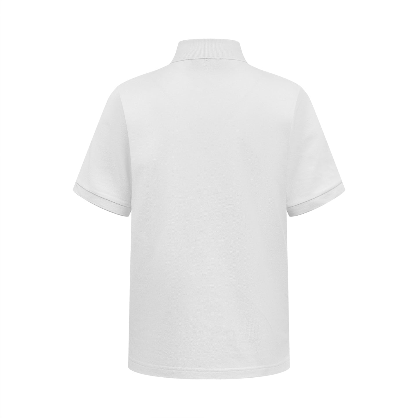 AMI Paris Ami de Cœur Piqué Cotton Polo Shirt — White