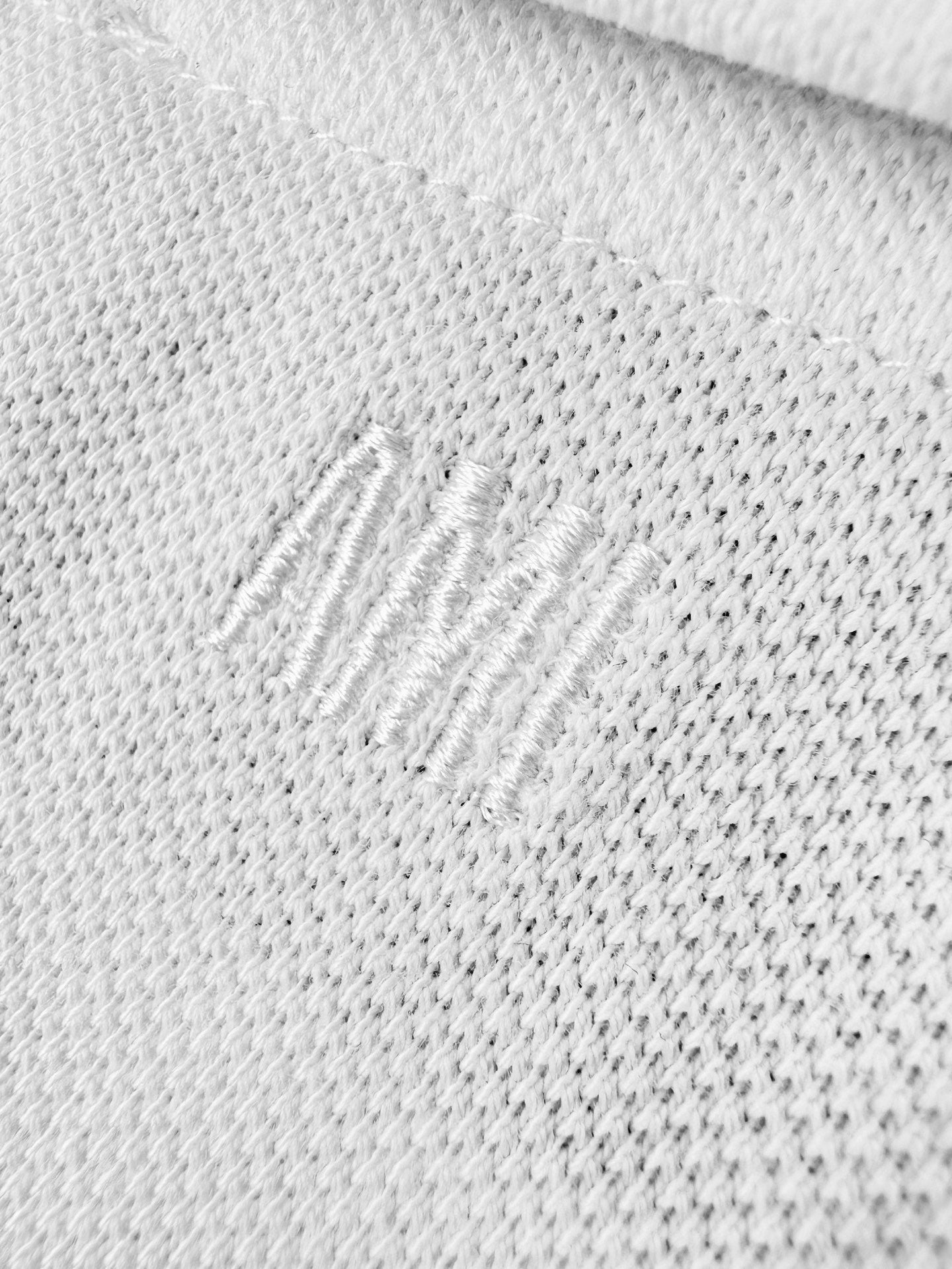 AMI Paris Ami de Cœur Piqué Cotton Polo Shirt — White