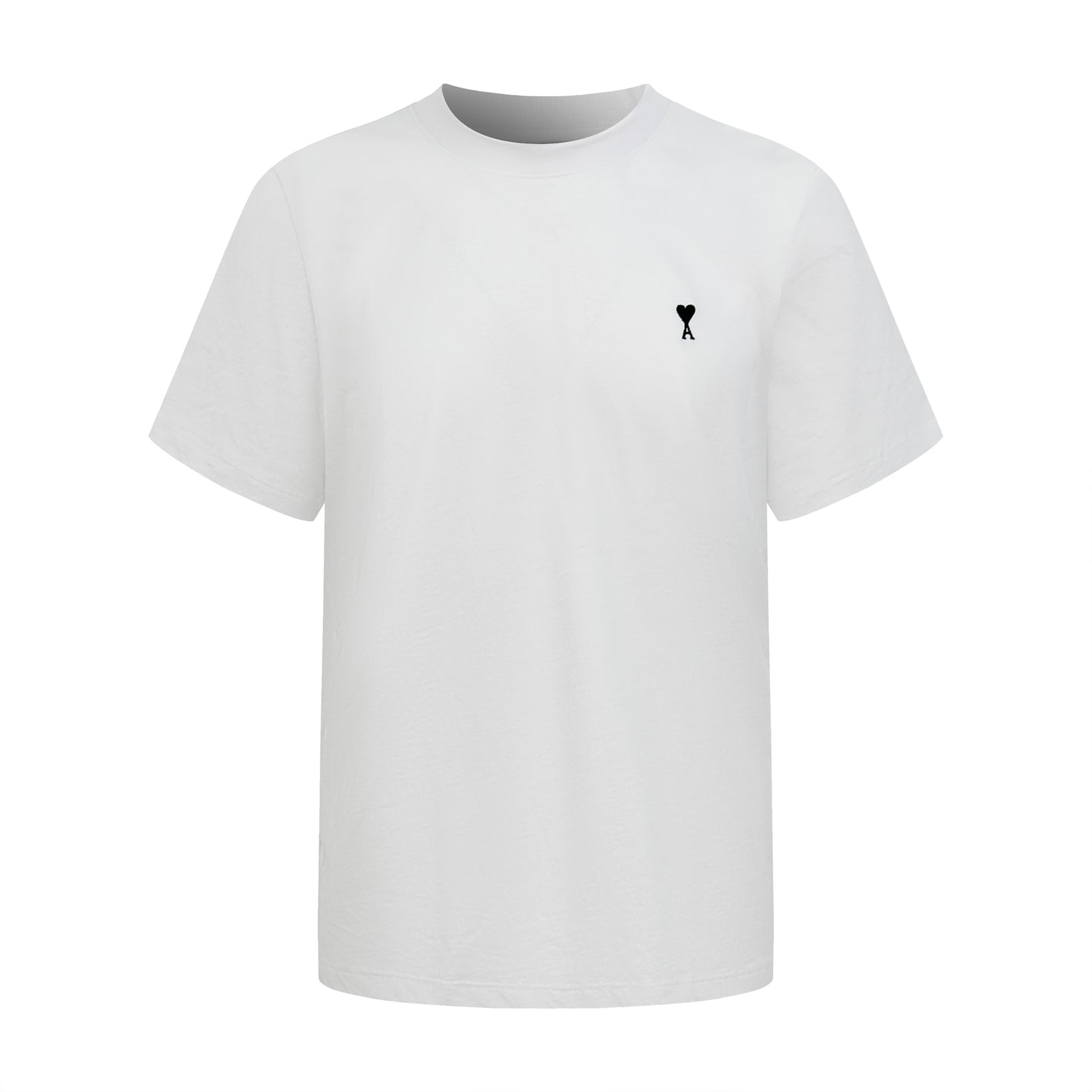 AMI Paris Ami de Cœur Embroidered Cotton T-Shirt — White