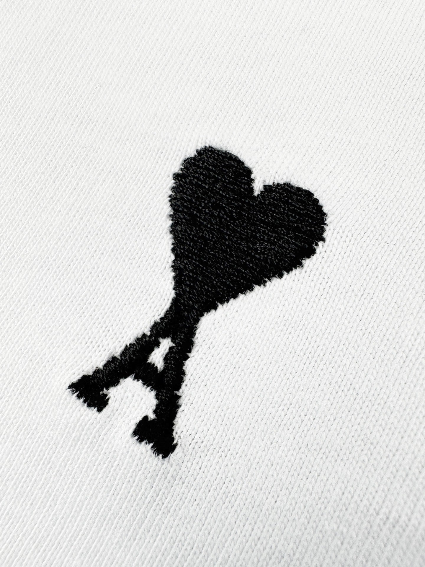 AMI Paris Ami de Cœur Embroidered Cotton T-Shirt — White