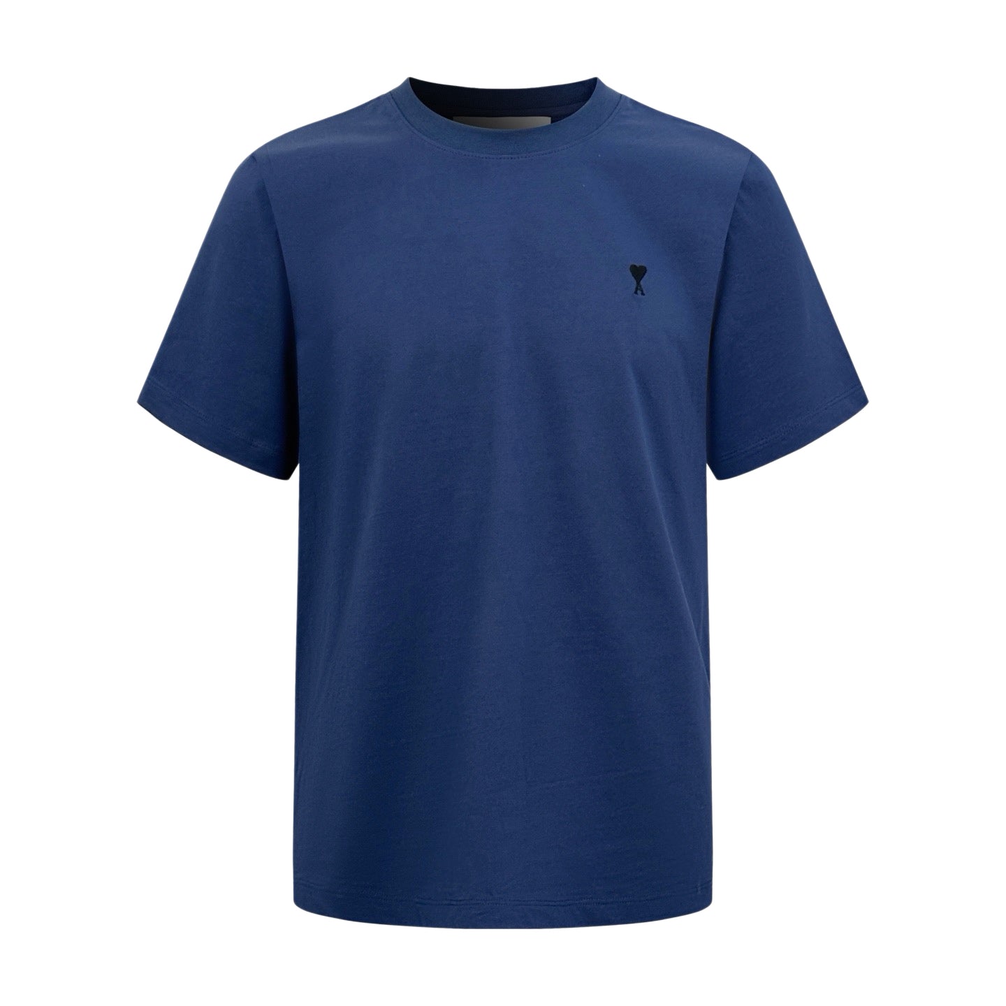 AMI Paris Ami de Cœur Embroidered Cotton T-Shirt — Navy