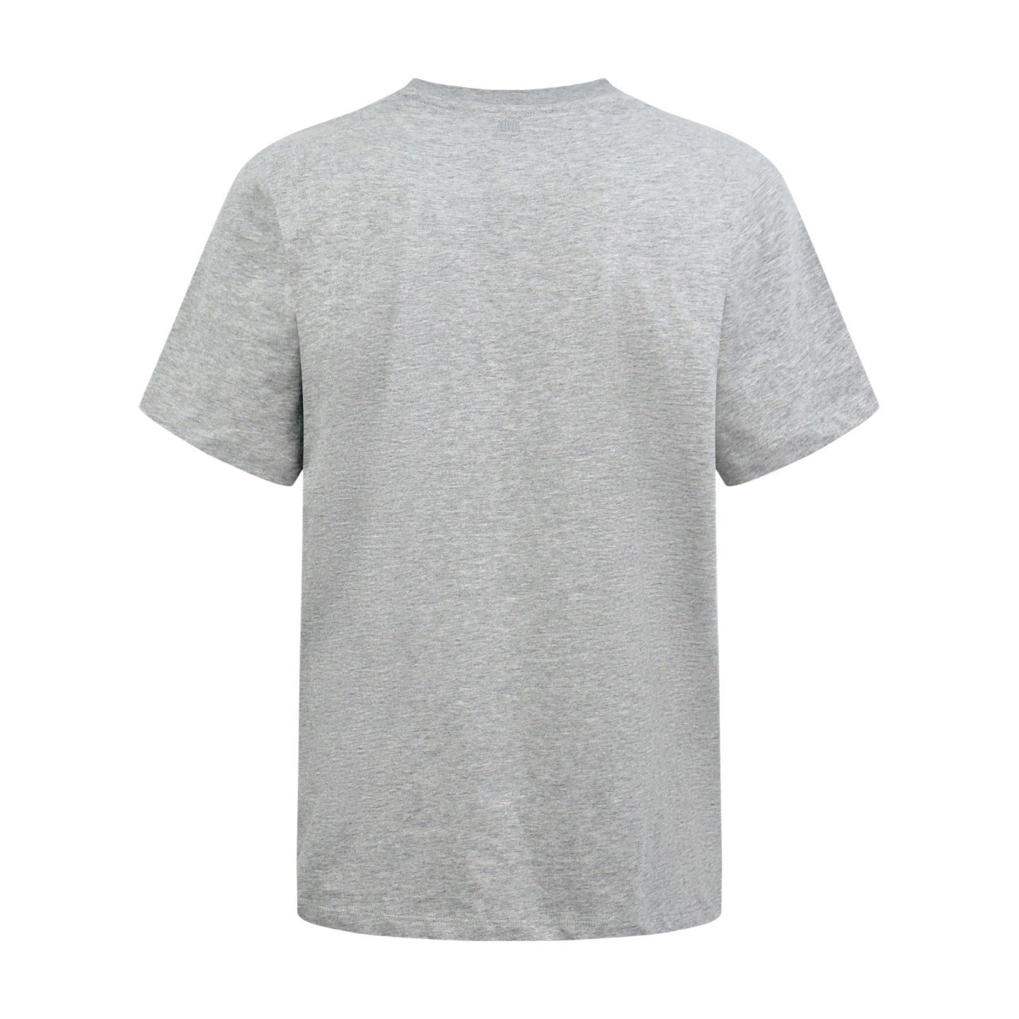 AMI Paris Ami de Cœur Embroidered Cotton T-Shirt — Heather Grey