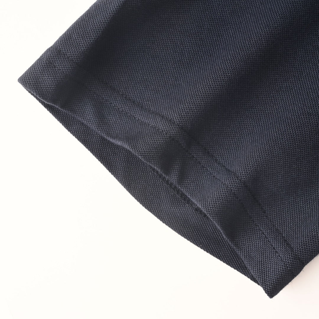AMI Paris Oversized Ami de Cœur Piqué Cotton Polo Shirt — Navy