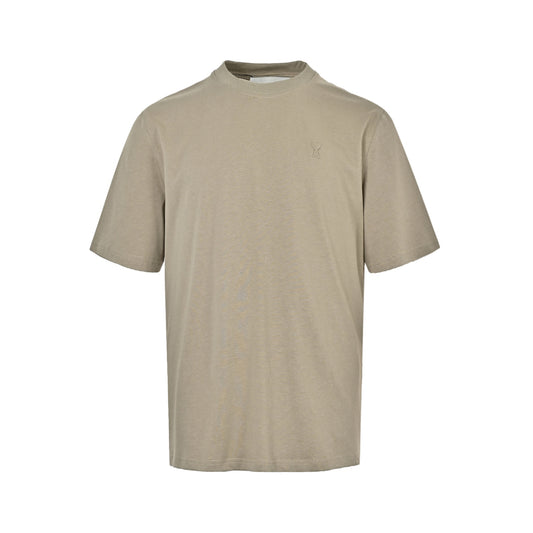 AMI Paris Ami de Cœur Boxy Fit Cotton T-Shirt — Sand