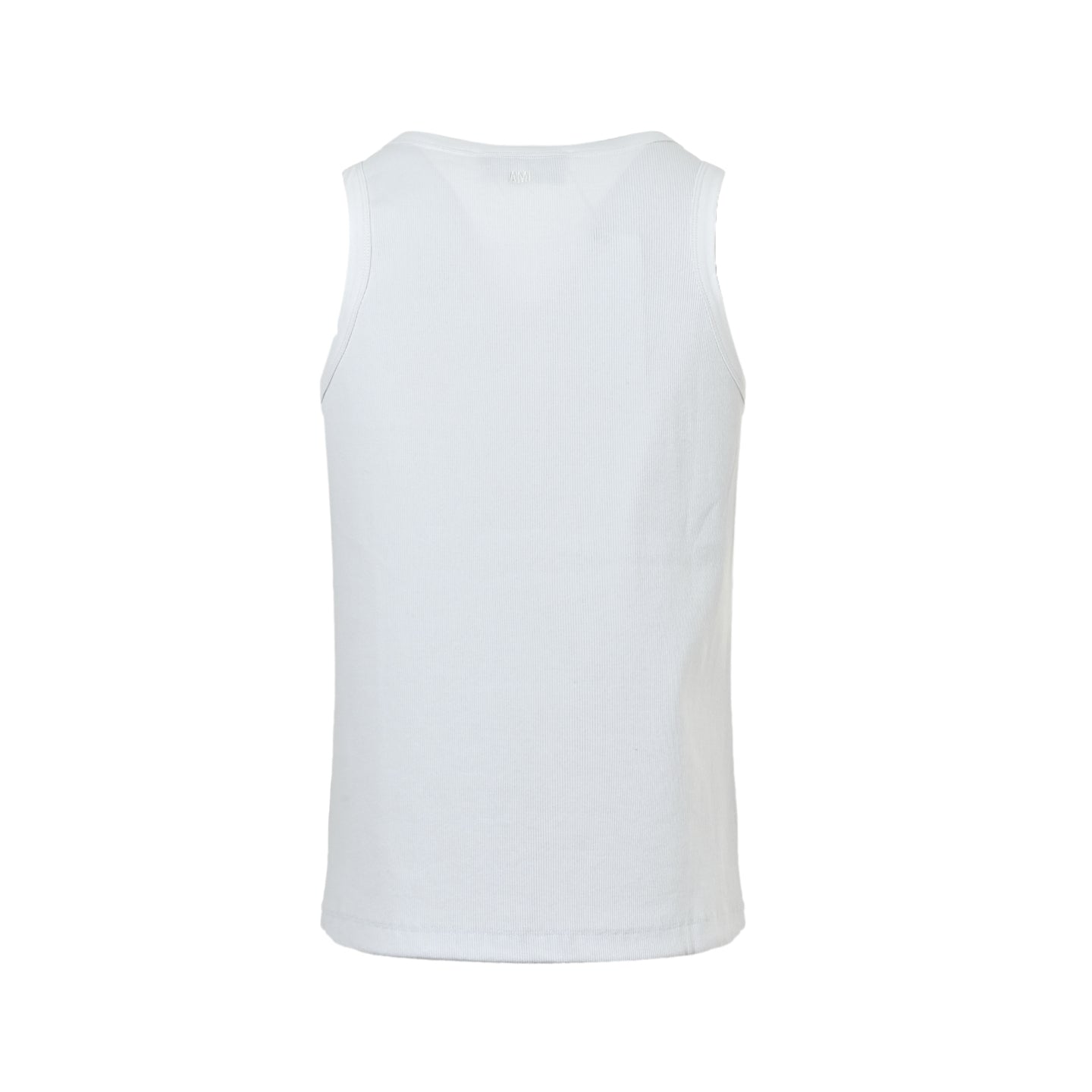 AMI Paris Ami de Cœur Embroidered Cotton Tank Top — White