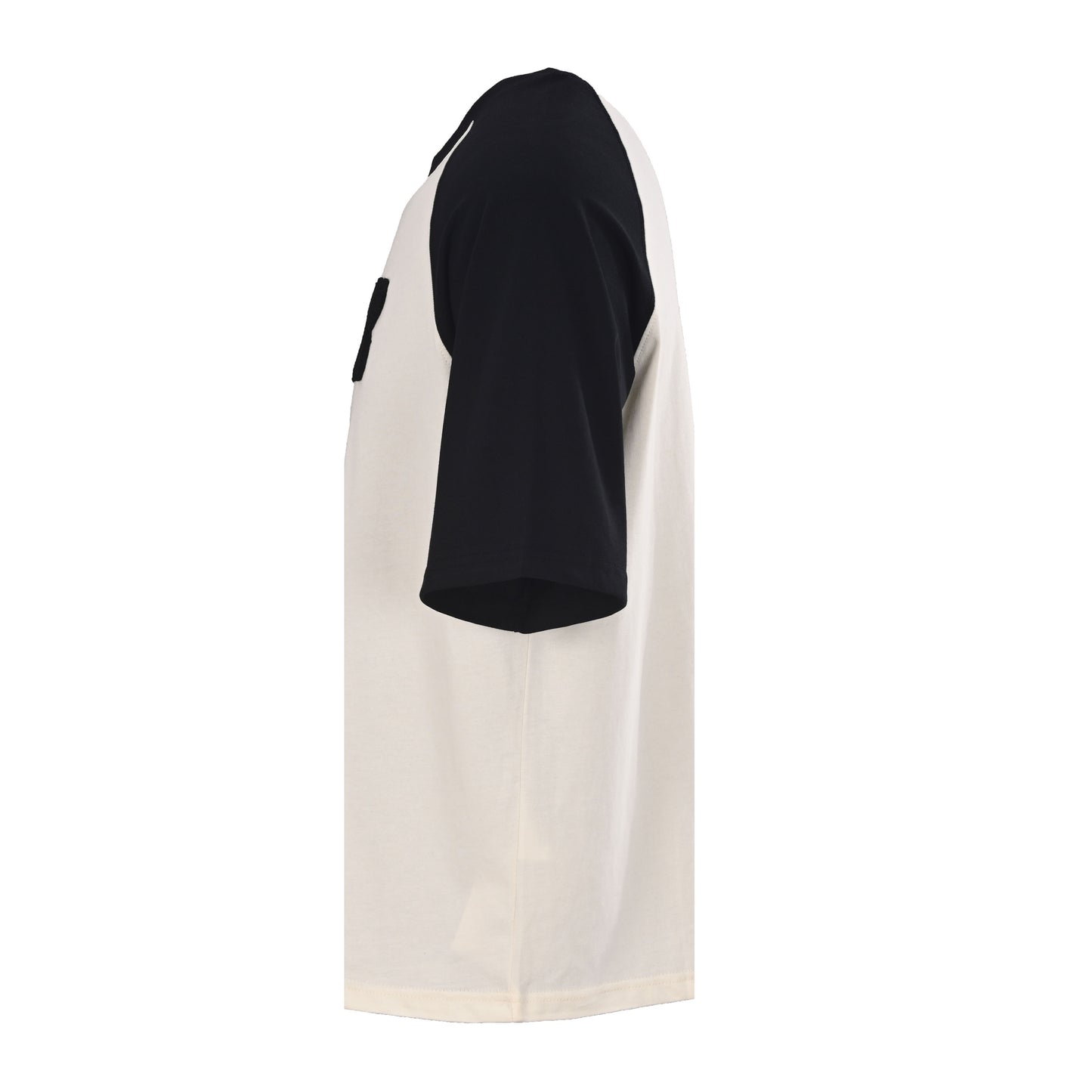 AMI Paris Ami de Cœur Chenille Patch Raglan T-Shirt — White/Black