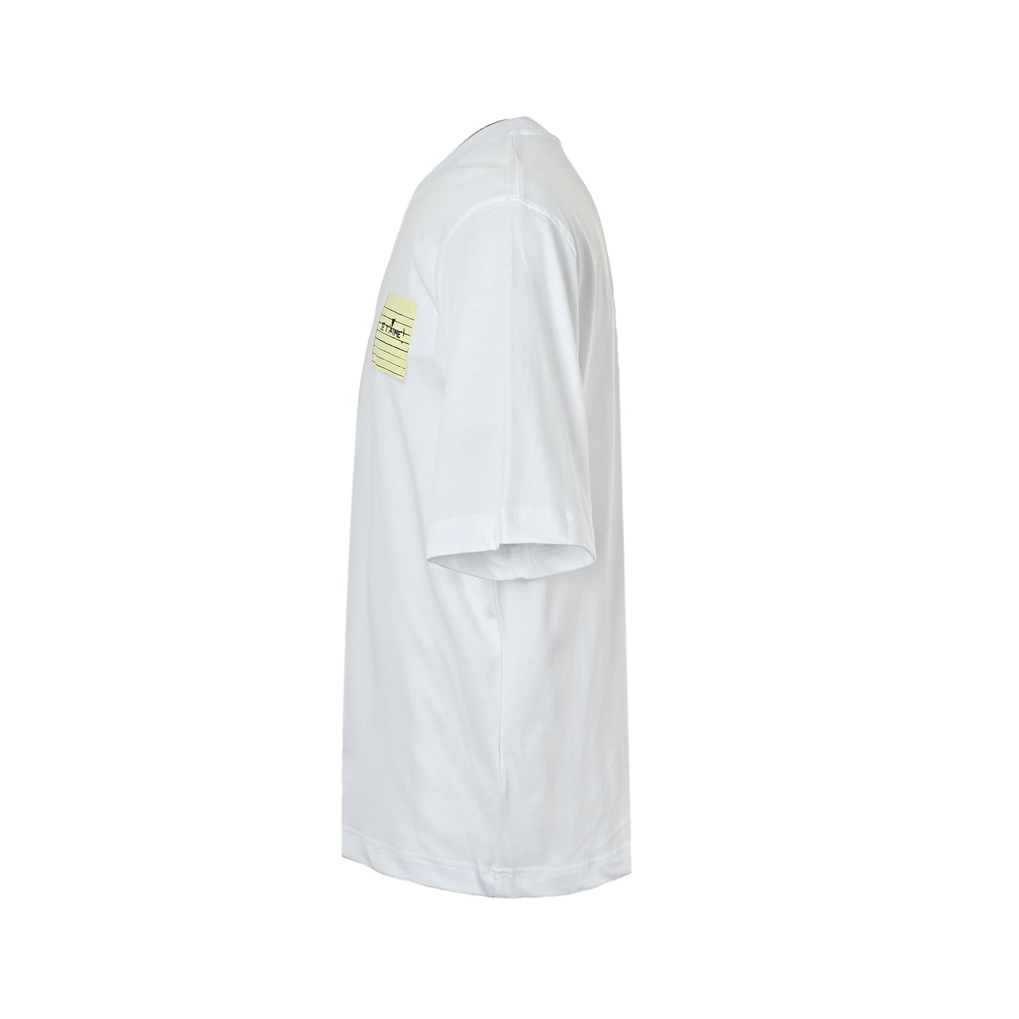 AMI Paris Je T’Aime Sticky Note Patch Cotton T-Shirt — White