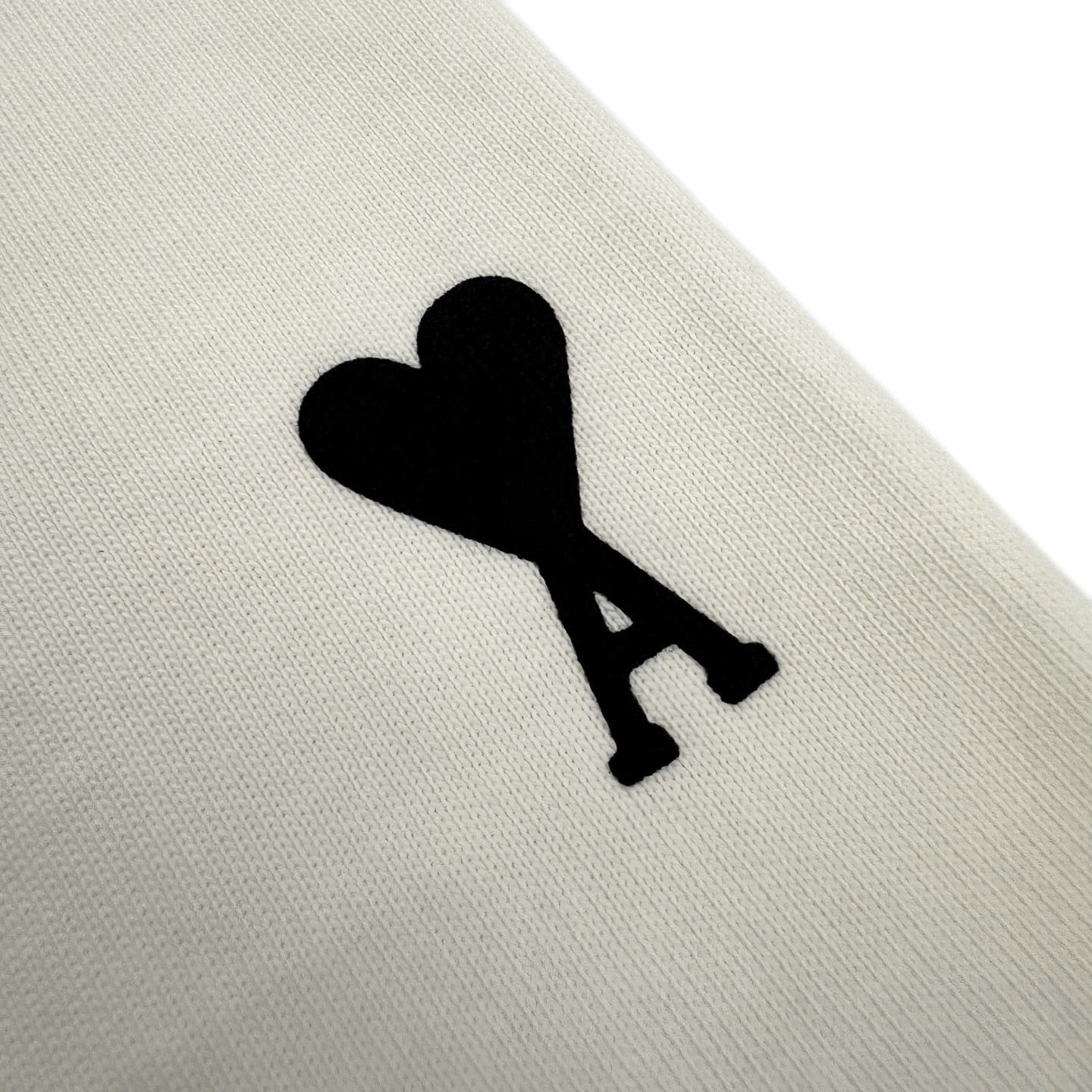 AMI Paris Oversized AMI Outline Logo T-Shirt — Ecru