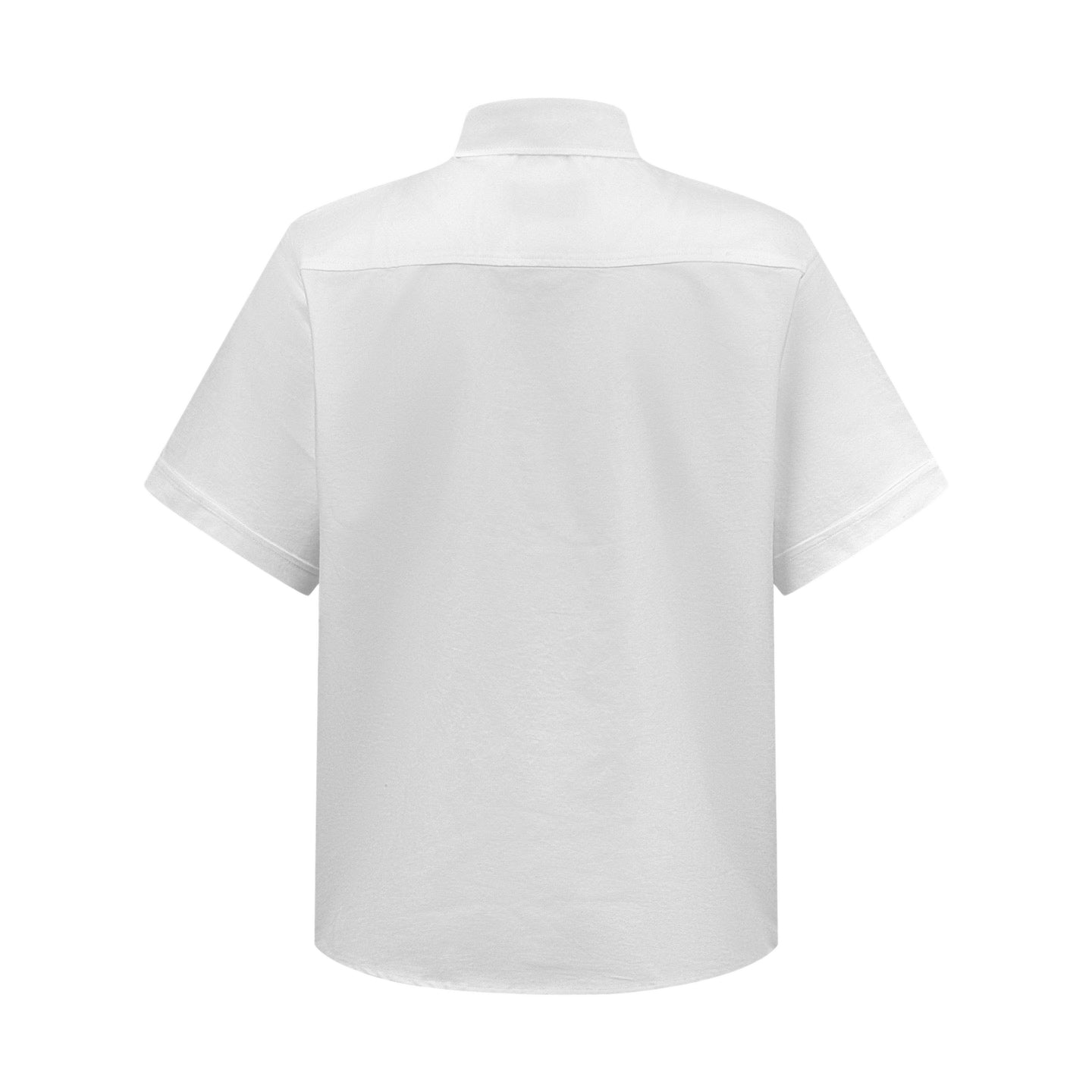 AMI Paris Ami de Cœur Oxford Cotton Short-Sleeve Shirt — White