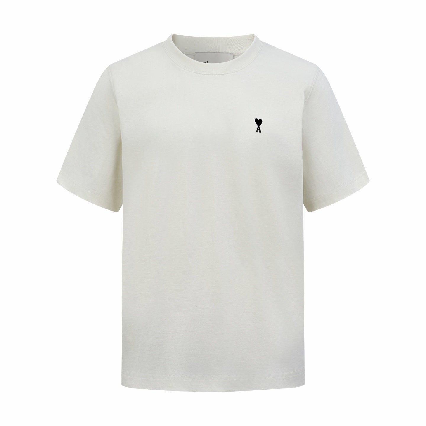 AMI Paris Ami de Cœur Cotton T-Shirt — Ecru