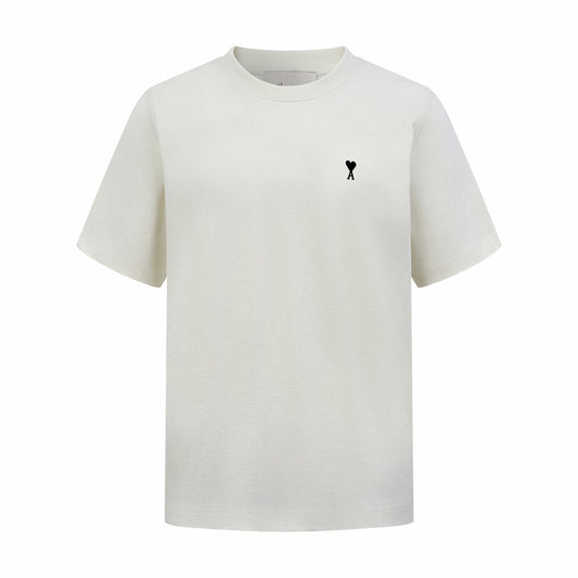 AMI Paris Ami de Cœur Cotton T-Shirt — Ecru