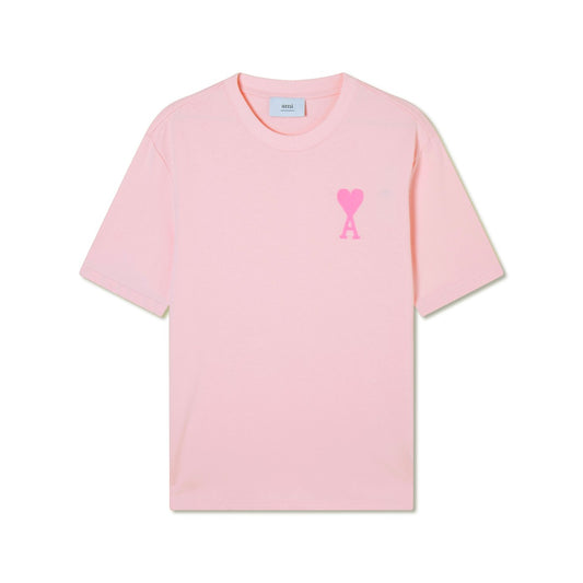AMI Paris Ami de Cœur Tonal Cotton T-Shirt — Pink