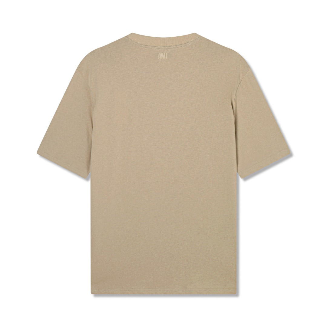 AMI Paris Ami de Cœur Tonal Cotton T-Shirt — Sand