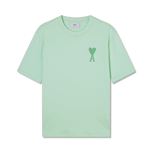 AMI Paris Ami de Cœur Oversized Logo Cotton T-Shirt — Mint Green