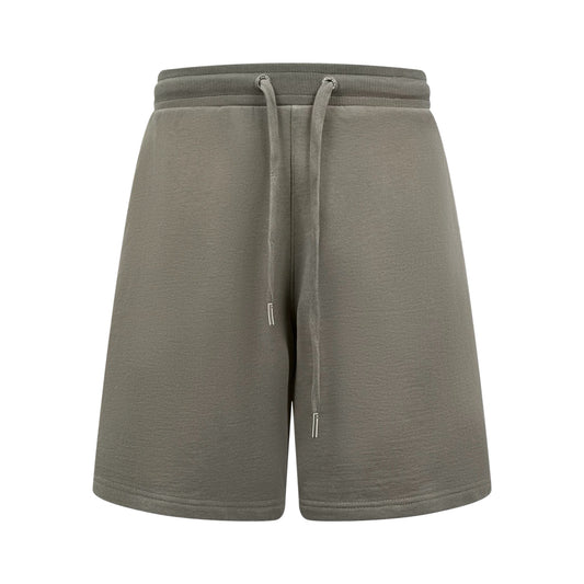AMI Paris Ami de Cœur Fleece Drawstring Shorts — Olive