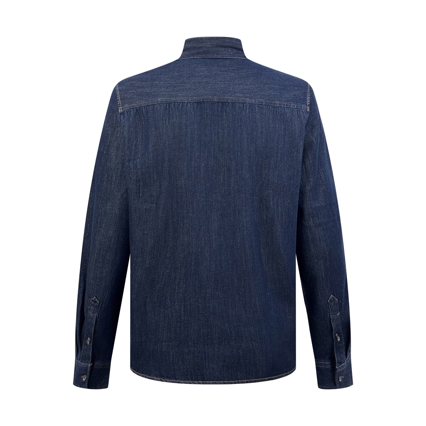 AMI Paris Ami de Cœur Raw Denim Button-Down Shirt — Indigo