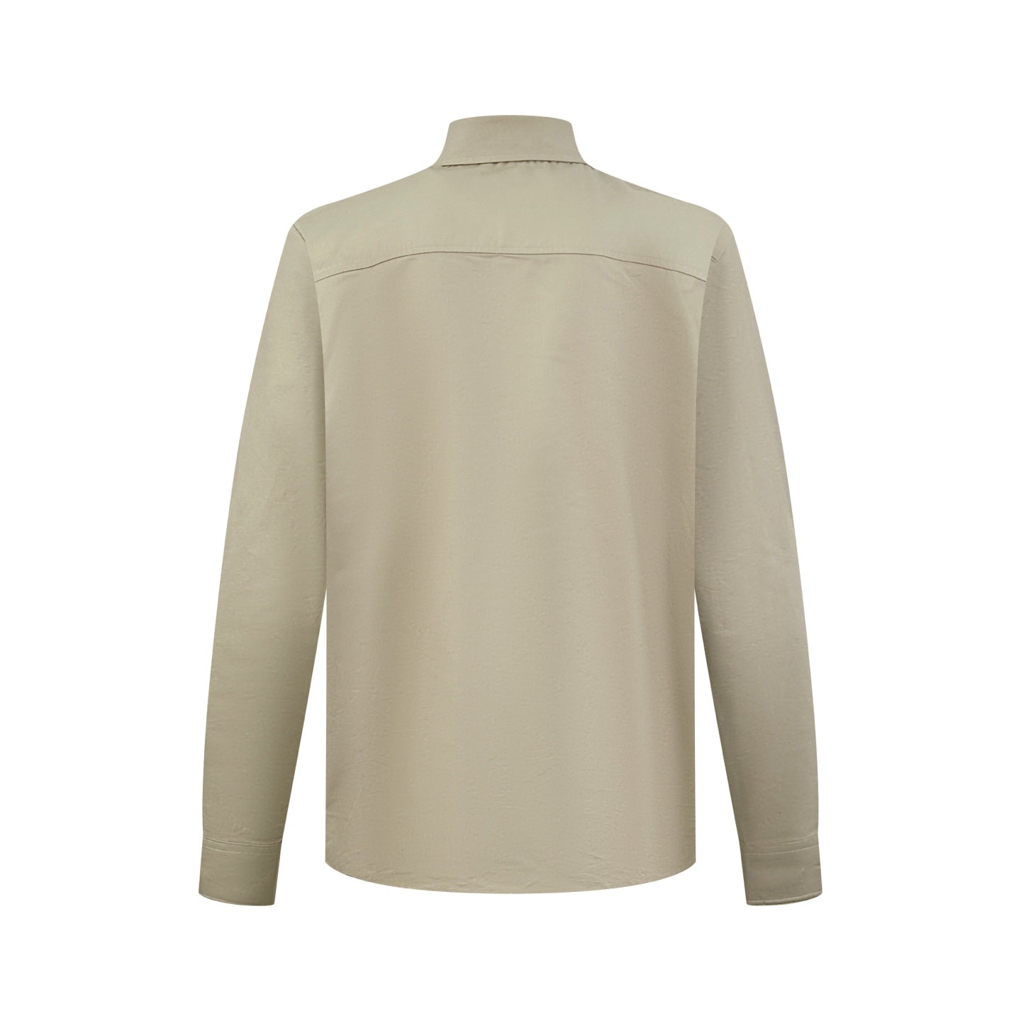 AMI Paris Ami de Cœur Oxford Cotton Button-Down Shirt — Sand