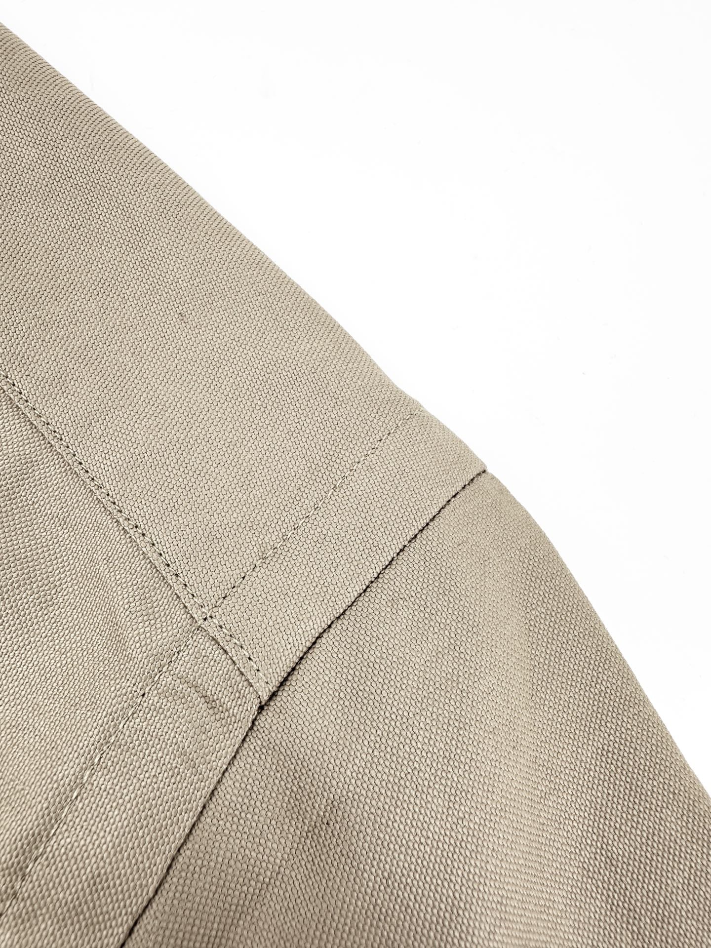 AMI Paris Ami de Cœur Oxford Cotton Button-Down Shirt — Sand