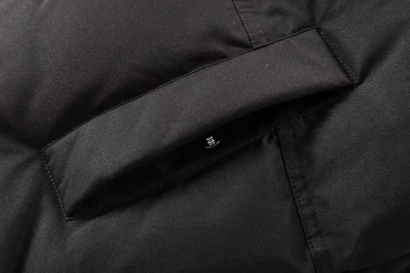 AMI Paris Hooded Down Puffer Jacket — Black