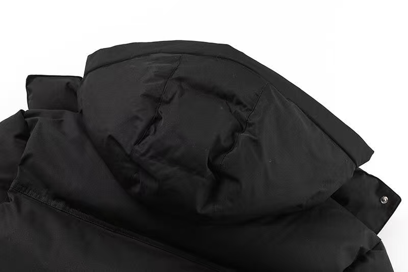 AMI Paris Hooded Down Puffer Jacket — Black