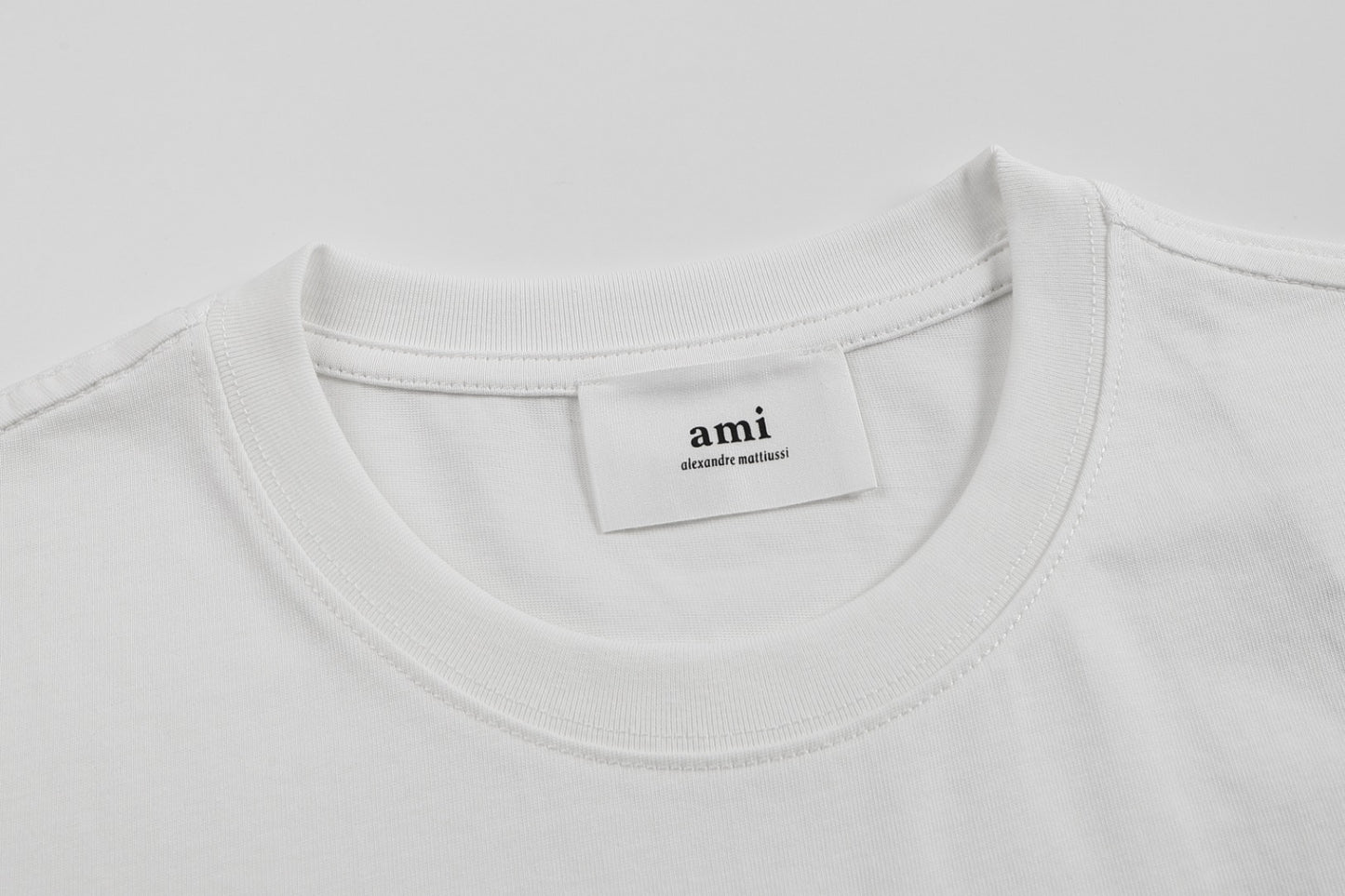 AMI Paris Panda Embroidered T-Shirt — White