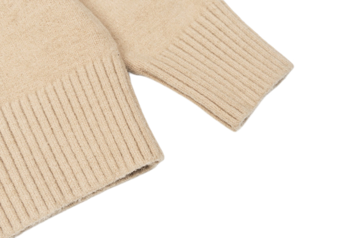 AMI Paris Ami de Cœur Crewneck Sweater – Beige