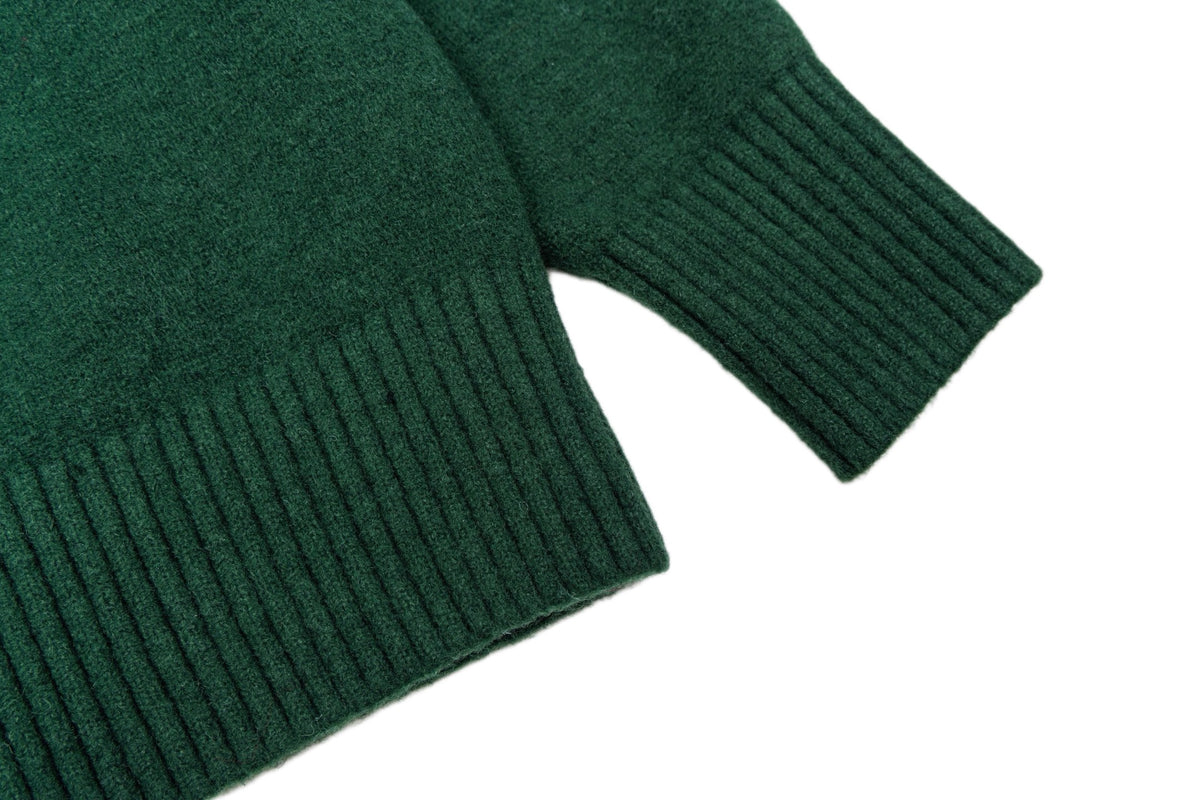 AMI Paris Ami de Cœur Crewneck Sweater – Forest Green