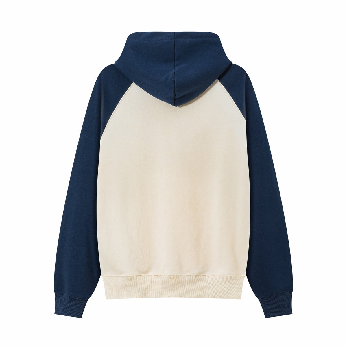 AMI Paris Ami de Cœur Raglan Hoodie – Cream & Navy