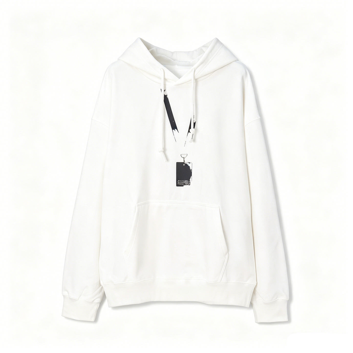 Maison Margiela Lanyard Tag Drawstring Pullover Hoodie